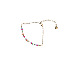 Armband B5274-2 tubes rainbow goud - Day&Eve Armband B5274-2 tubes rainbow goud - Day&Eve