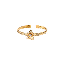 Armband bangle B5290-2 flower goud - Day&Eve Armband bangle B5290-2 flower goud - Day&Eve