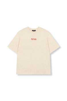 T-shirt Maggy creamy/rood - Refined Department T-shirt Maggy creamy/rood - Refined Department