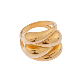 Ring K.R.040.6 Queen of Waves goud - Label Kiki