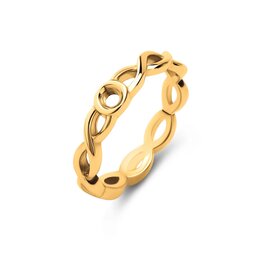 Twisted ring Tenley goud TR43 - Melano Twisted ring Tenley goud TR43 - Melano