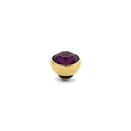 Steentje twisted Basic Aubergine stone 4 mm goud M01SR 5017 - Melano Steentje twisted Basic Aubergine stone 4 mm goud M01SR 5017 - Melano