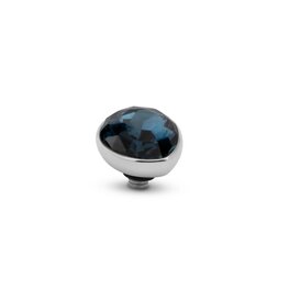 Steentje twisted Raindrop stone Montana zilver 9,5 mm TME4 - Melano