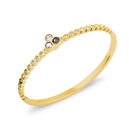 Armband Bangle Twisted Wave 3,5 mm goud - Melano Armband Bangle Twisted Wave 3,5 mm goud - Melano