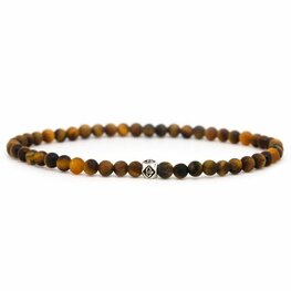 Armband Lester Silver Logo Tube 4MM/19cm - Karma Him Armband Lester Silver Logo Tube 4MM/19cm - Karma Him
