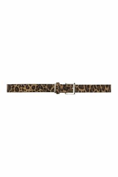 Riem smal leer Skin Belt Leopard Beige/Black - Elvy Fashion Riem smal leer Skin Belt Leopard Beige/Black - Elvy Fashion
