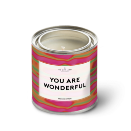 Geurkaars You are wonderful blik groot - The Gift Label Geurkaars You are wonderful blik groot - The Gift Label