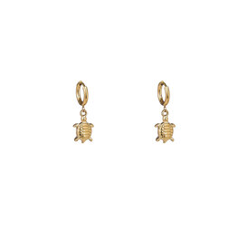 Oorbellen E5230-2 Simple turtle hoop goud - Day&Eve Oorbellen E5230-2 Simple turtle hoop goud - Day&Eve