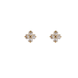 Oorbellen E5447-2  Stone clover stud goud - Day&Eve Oorbellen E5447-2  Stone clover stud goud - Day&Eve