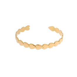 Armband LK001 bangle Heart goud - Label Kiki Armband LK001 bangle Heart goud - Label Kiki