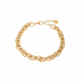 Armband LK007 Twisted stripes goud - Label Kiki Armband LK007 Twisted stripes goud - Label Kiki