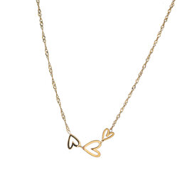 Ketting N5339-2 Heart wave goud - ​​​​​​​Day&Eve