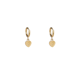 Oorbellen E5229-2 Simple heart goud - Day&Eve Oorbellen E5229-2 Simple heart goud - Day&Eve