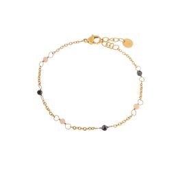Armband LK036 Dottie black goud - Label Kiki Armband LK036 Dottie black goud - Label Kiki