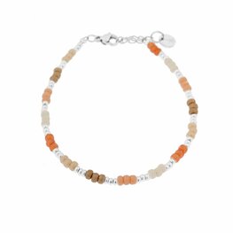 Armband LK041 Pink rainbow zilver - Label Kiki Armband LK041 Pink rainbow zilver - Label Kiki
