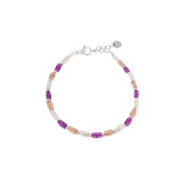Armband LK048 Terra purple zilver - Label Kiki Armband LK048 Terra purple zilver - Label Kiki