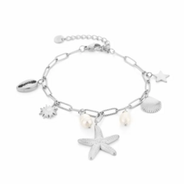 Bedelarmband pearly seastar - zilver Bedelarmband pearly seastar - zilver