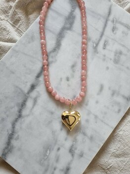 Ketting zalm met hart FJ8308-1 - Fushi Ketting zalm met hart FJ8308-1 - Fushi