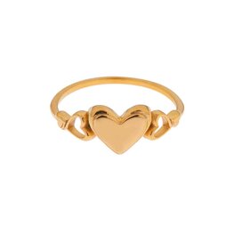Ring LK102 hartje cupids row goud - Label Kiki