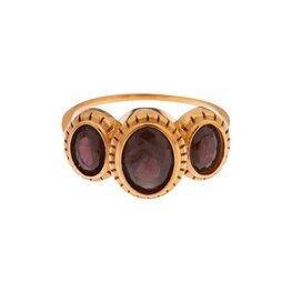 Ring LK103 Magenta queen goud - Label Kiki