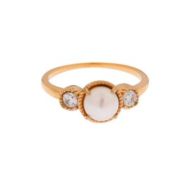 Ring LK104 Pearl glow goud - Label Kiki
