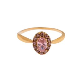 Ring LK106 Oval Rhodolite goud - Label Kiki