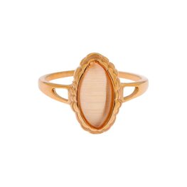 Ring LK108 Oval cat eye goud - Label Kiki