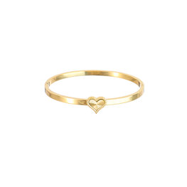 Armband bangle B5209-2 heart goud - Day&Eve Armband bangle B5209-2 heart goud - Day&Eve