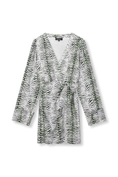Jurk Liselle zebra groen zwart/wit - Refined Department