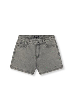 Short Zaar denim met metallic groene studs - Refined Department Short Zaar denim met metallic groene studs - Refined Department
