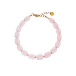 Armband K.SA.302.1 Pink beads goud - Label Kiki
