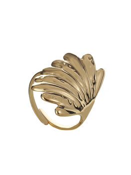 Ring leaf goud - Rose & Camellia