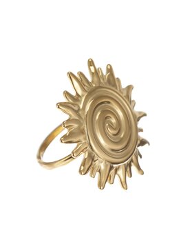 Ring Big sun goud - Rose & Camellia