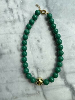 Ketting Chuncky beads groen - Loffs