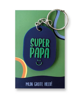 Sleutelhanger Super papa, mijn grote held!
