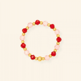Ring MH250 Red pink facet - MableHappiness
