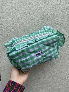 Toilettas ruitjes groen - Loffs