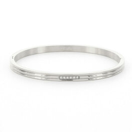 Bangle Streep smal zilver - Kalli