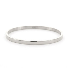 Bangle Plat glans smal Sophie zilver - Kalli