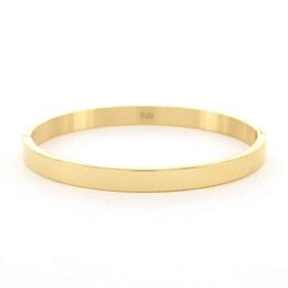 Bangle Julia Plat glans breed goud - Kalli Bangle Julia Plat glans breed goud - Kalli