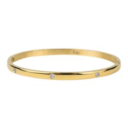 Bangle bol zirkonia Lauren goud - Kalli