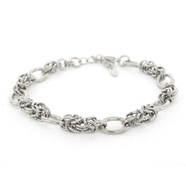 Armband koningsschakel met anker zilver - Kalli