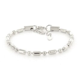 Armband buisjes zilver - Kalli