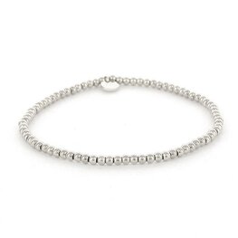 Armband Bolletjes elastiek zilver - Kalli Armband Bolletjes elastiek zilver - Kalli