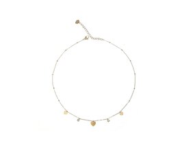 Ketting Diamanten en hartjes goud - Rose & Camellia Ketting Diamanten en hartjes goud - Rose & Camellia