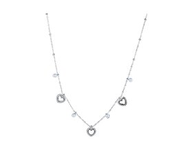 Ketting N5215-1  Pearls + hearts  necklace zilver - ​​​​​​​Day&Eve Ketting N5215-1  Pearls + hearts  necklace zilver - ​​​​​​​Day&Eve