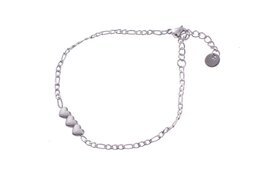 Armband TB3207-1 3 small hearts  zilver - Day&Eve Armband TB3207-1 3 small hearts  zilver - Day&Eve