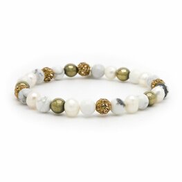 Armband spiral PHOENIX elastiek goud crystal xs - Karma Armband spiral PHOENIX elastiek goud crystal xs - Karma