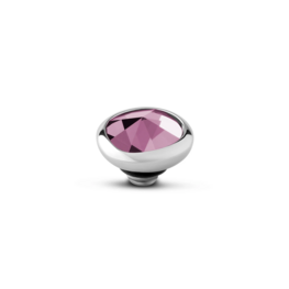 Steentje twisted Cloud Fuchsia stone 7 mm zilver TMC4 - Melano