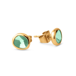 Oorbellen Abigail Lime FE39 goud - Melano